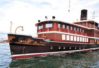 HALAS, Built in 1914 as a passenger ferry, the Halas was originally named the M/Y Reshid Pasha